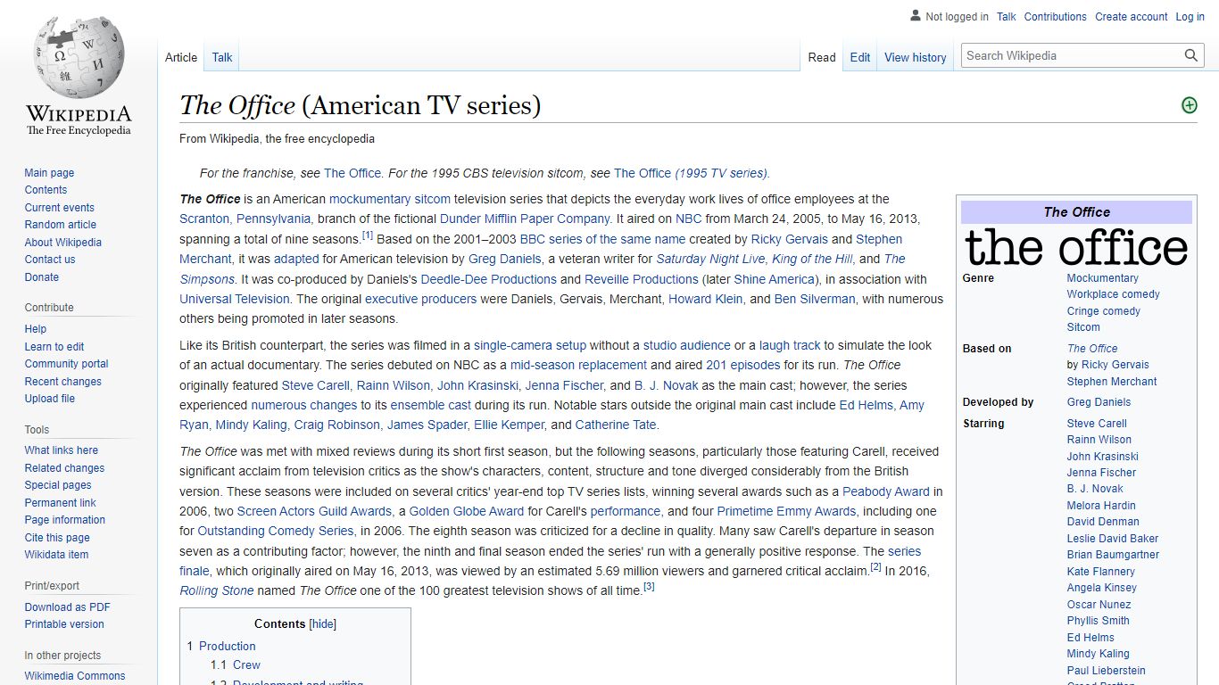 The Office (American TV series) - Wikipedia